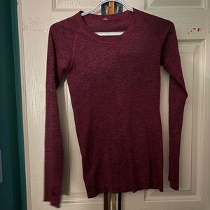 lululemon athletica Maroon Long Sleeve Swiftly Tech